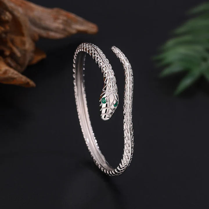 Bodhi Stones 999 Sterling Silver Snake Shape Year Of The Snake Blessing Bracelet