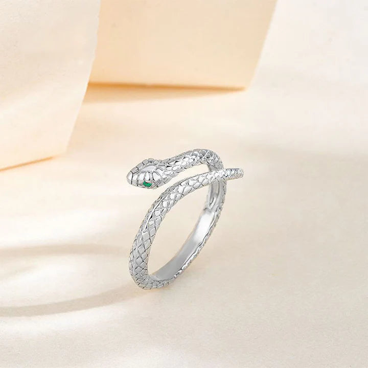Bodhi Stones 925 Sterling Silver Year Of The Snake Adjustable Protection Ring