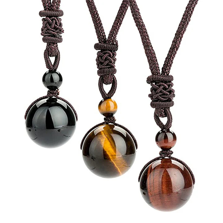 Bodhi Stones Tibetan Tiger's Eye Protection Necklace