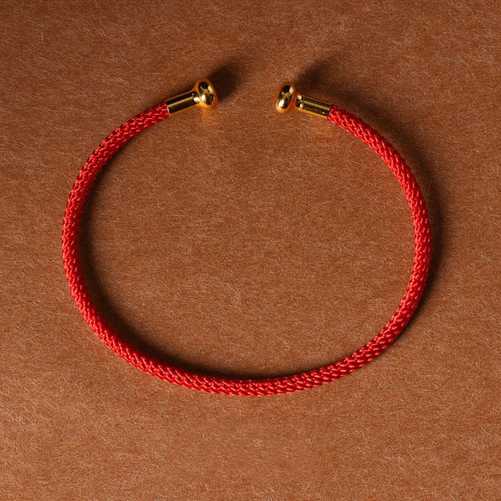 Bodhi Stones Simple Design Handmade Luck Braid String Cuff Bracelet