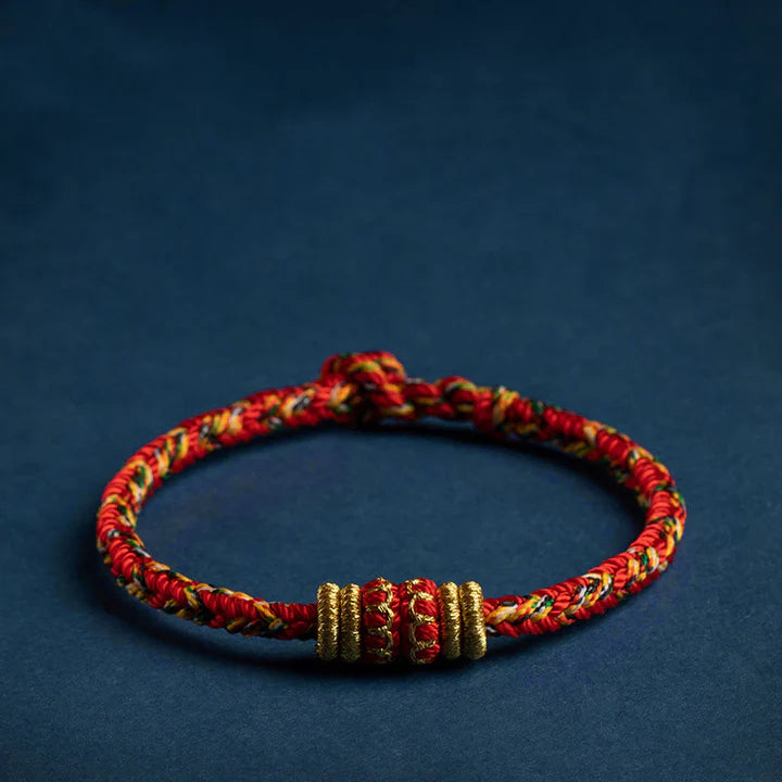 Bodhi Stones Tibet Handmade Chinese Zodiac Natal Buddha Luck Strength Braided String Bracelet