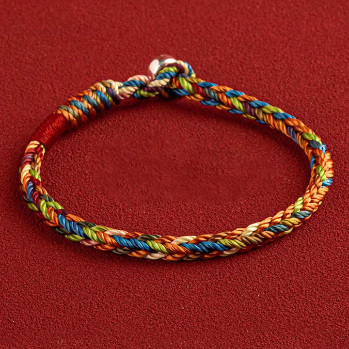 Bodhi Stones "May you be healthy and happy" Lucky Multicolored Bracelet